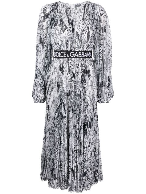 dolce gabbana graffiti dress|dolce gabbana long evening dresses.